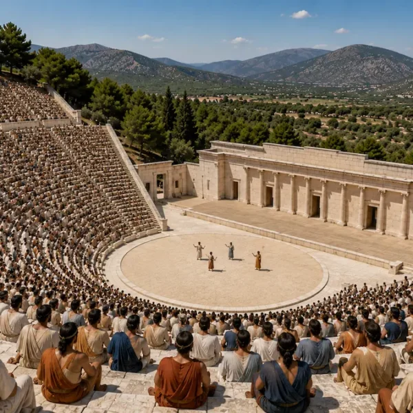 Αναπαράσταση του θεάτρου της Επιδαύρου