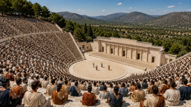 Αναπαράσταση του θεάτρου της Επιδαύρου