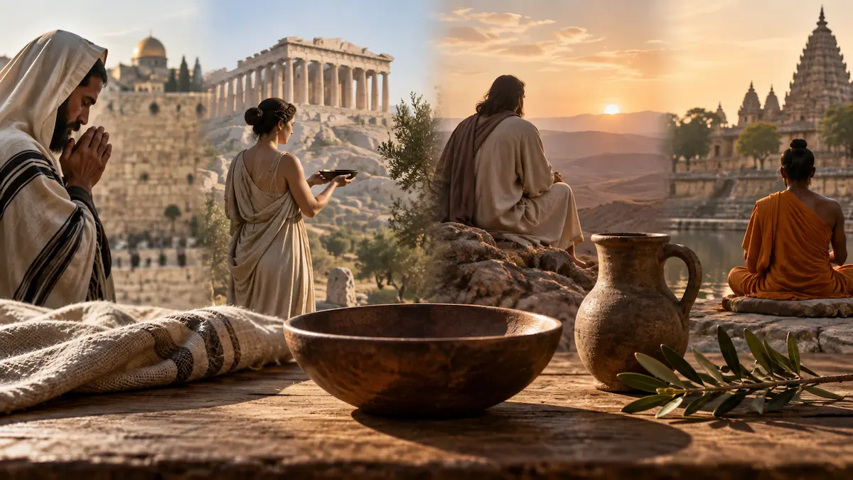 Απεικόνιση της νηστείας σε διαφορετικές θρησκευτικές παραδόσεις του αρχαίου κόσμου