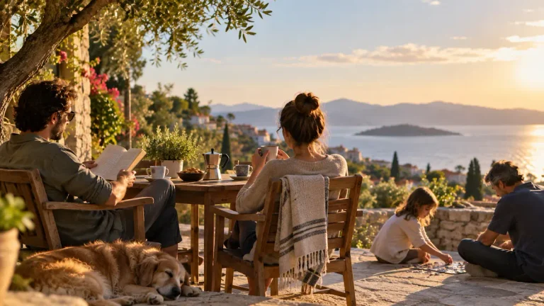 Άνθρωποι απολαμβάνουν την κυριακάτικη ξεκούραση με καφέ, διάβασμα και χαλαρές δραστηριότητες